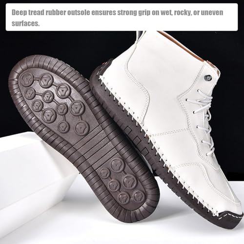 TheFirstYoung Work Boots, Orthopedic Comfort Handmade Leather Boots for Men, Supportive and Stylish Work Shoes2