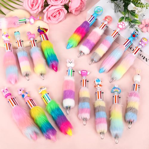 Image of CZWZ 18Pcs Multicolor Pens in One 6-in-1 Cute Pens Bulk for Kids, Ballpoint Pen for Birthdays and Children's Parties, Fun Gifts Assorted Ink Kawaii Pen(Style 1)