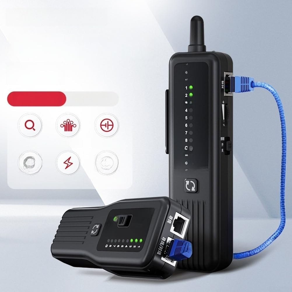 Kit de probador de cable RJ45 RJ11 Comprobación de modo dual (NF-812 inglés