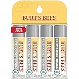 Burt's Bees Back To School Gift Ideas, Lip Balm, Moisturizing Lip Care, 100% Natural Origin, Ultra Conditioning with Shea, Cocoa & Kokum Butter (4 Pack)