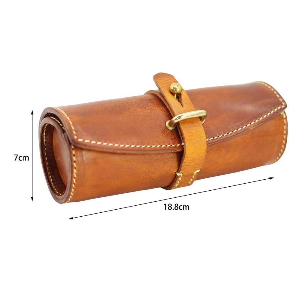 Wysokiej klasy ręcznie robione etui na okulary przeciwsłoneczne, przenośne skórzane etui na okulary, modne skórzane etui na okulary w stylu retro dla mężczyzn i kobiet (Grey : B, Size : S)