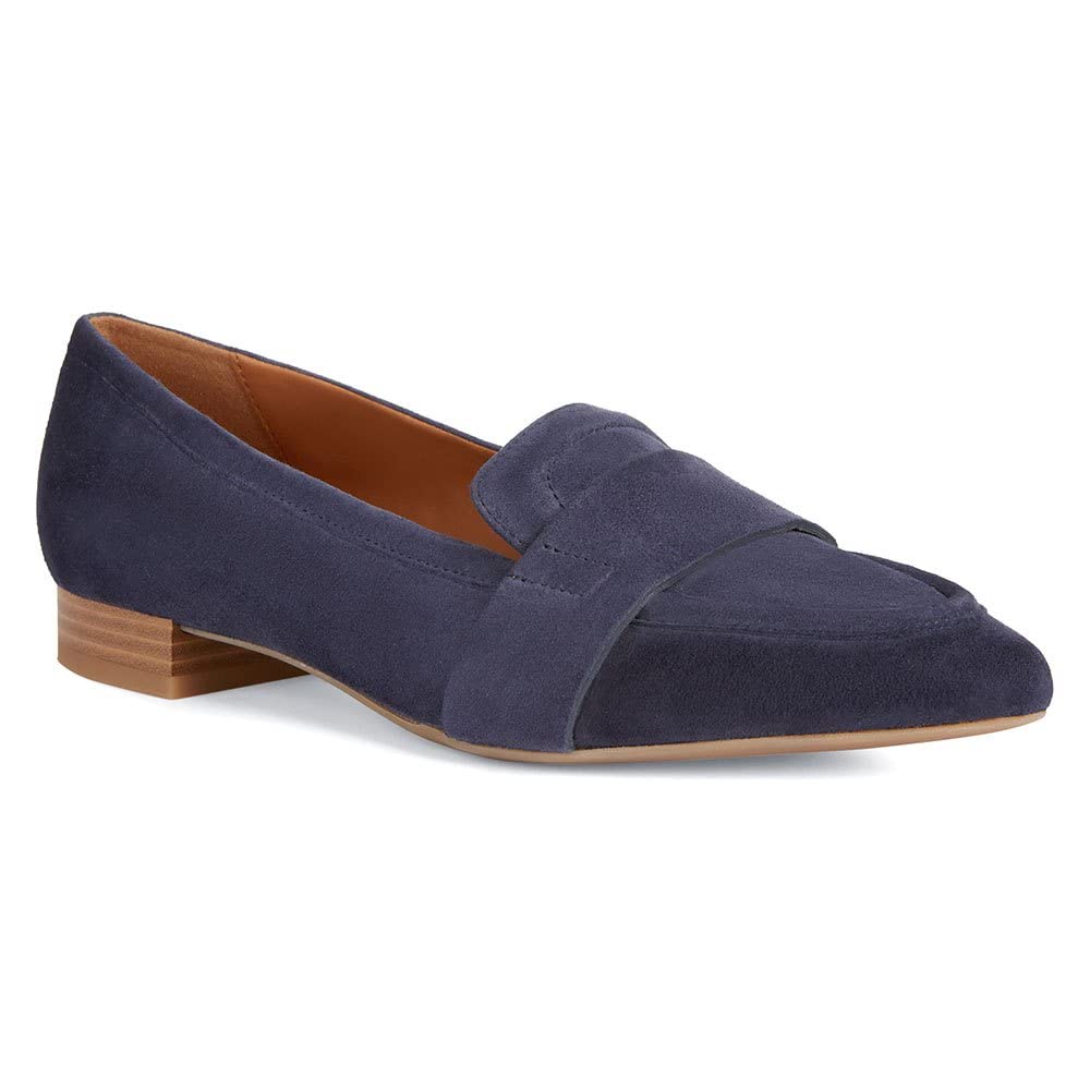 Geox Girls' D Charyssa Ballet Flat, Navy, 5 UK