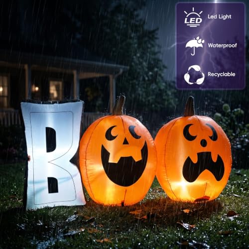DROFELY Halloween 6ft Pumpkin Inflatable Decoration, - image 6