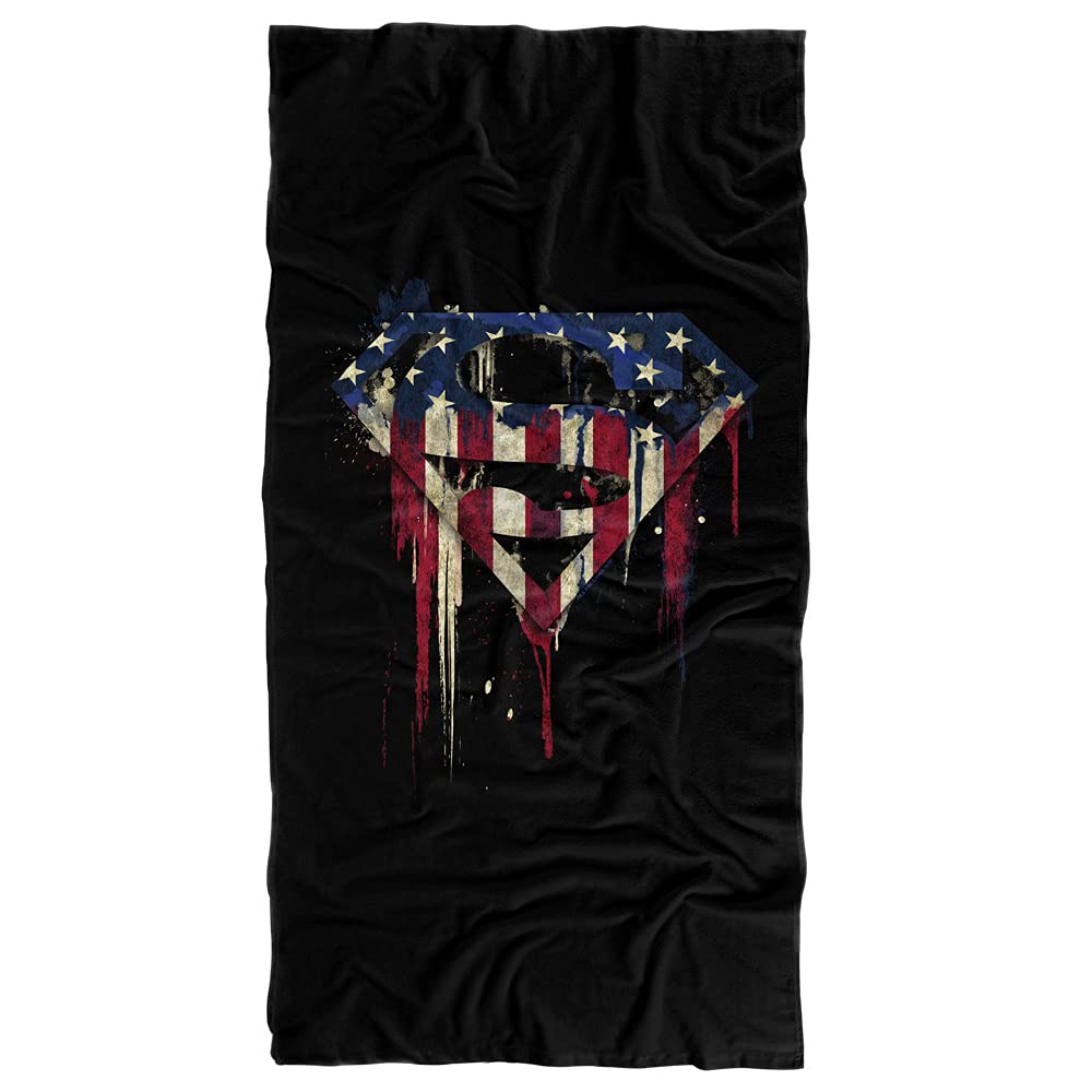 LOGOVISION Superman Bleeding Shield Officially Licensed Beach Towel 30
