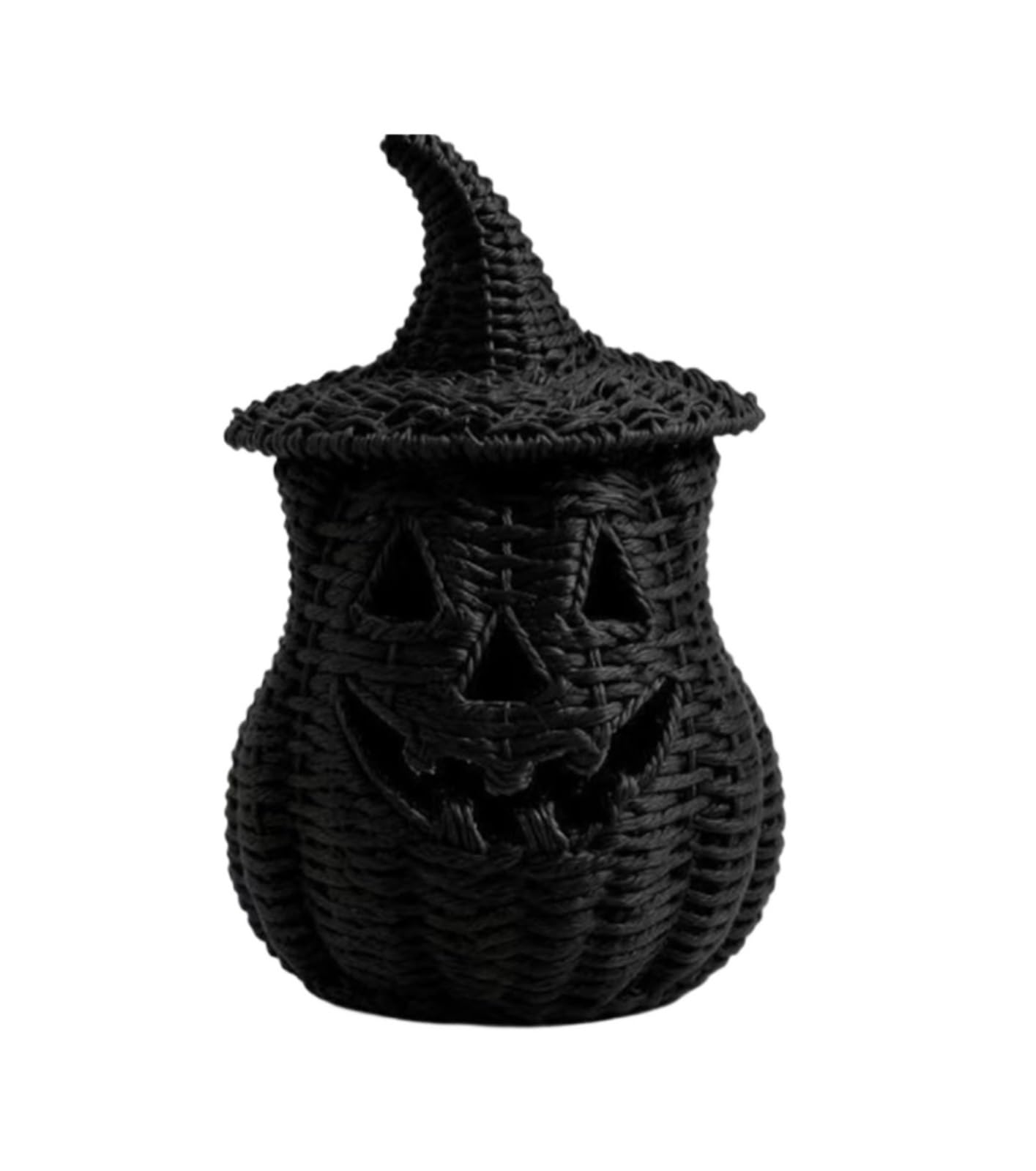 Wicker Pumpkin Lantern 1pcs Spooky Handmade Wicker Pumpkin Lantern