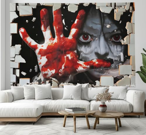 JSCWDET Grandi arazzi per decorazioni murali - 100 x 75 cmRosso - Zombi Arrabbiati, camera da letto, copriletto, decorazioni per la casa