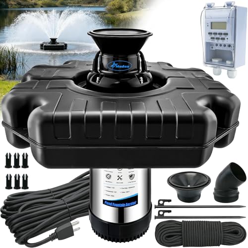 Pond Fountain Aerator, 1HP 750W Floating Fountain Aerator System for Outdoor Small Large Pond Lake...