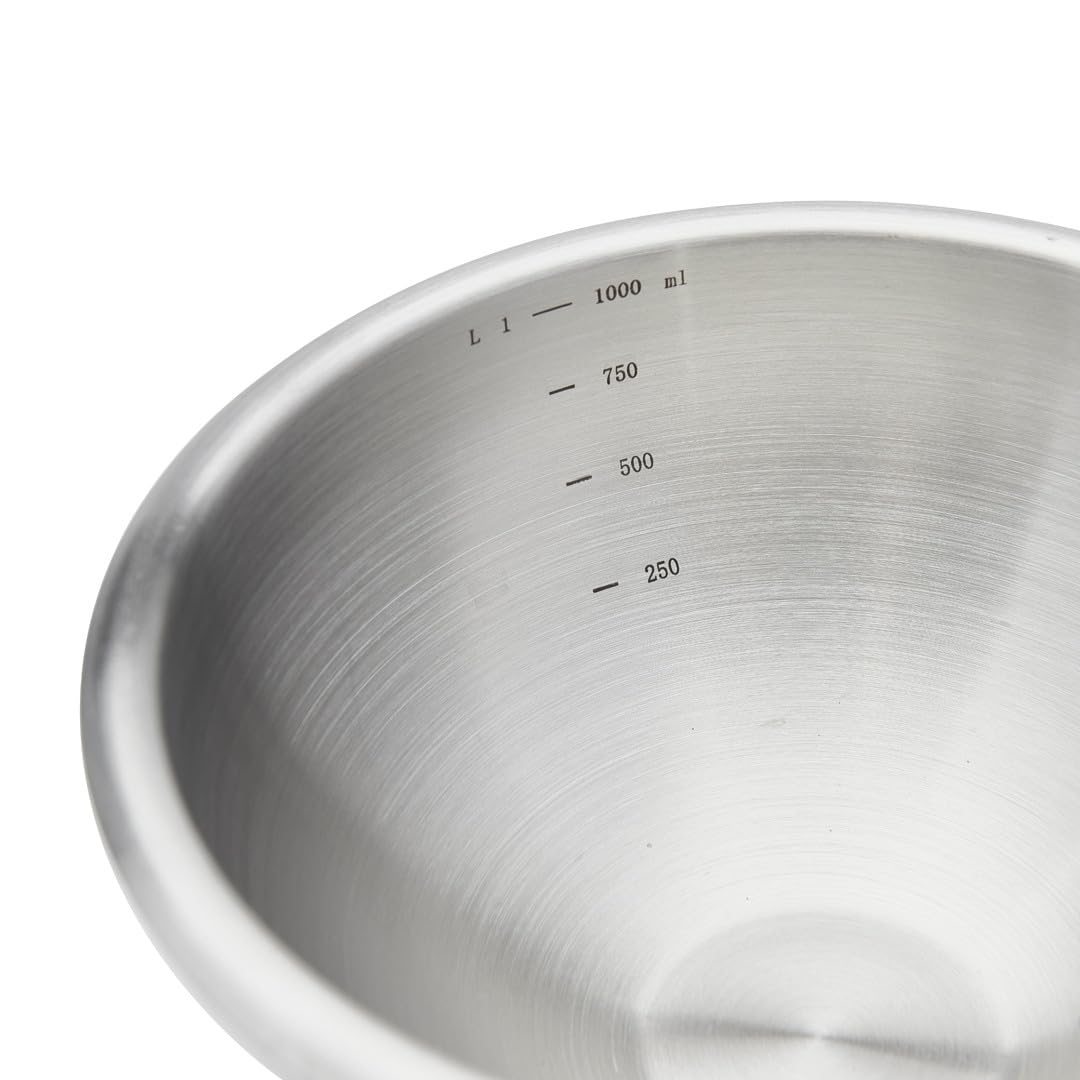 De Buyer - Bassine demi-sphérique "Cul-de-Poule" en inox avec fond en silicone - Diamètre 16 cm -, Argent