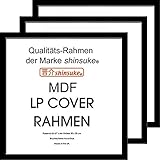 schallplatten cover selbst gestalten Wechselrahmen, NEU empireposter LP Schallplatten-Cover Rahmen - 3 Stück Rahmen #332165 LP Wechselrahmen der Marke Shinsuke® für Plattencover Profil: 30mm MDF Holzfaserwerkstoff lackiert schwarz
