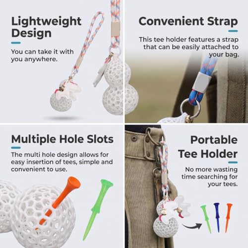 Soporte para tee de golf portador de diseño tridimensional exclusivo 3