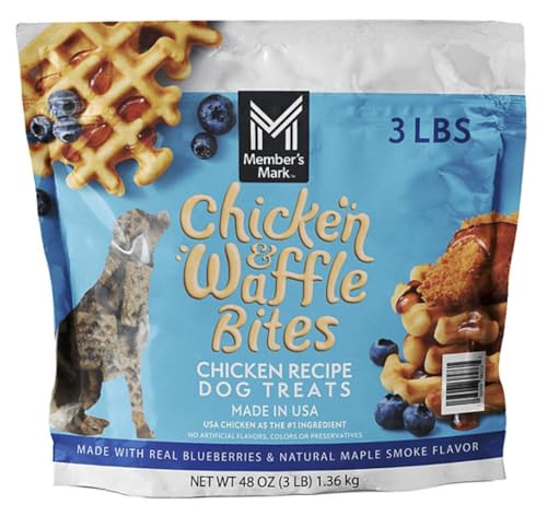 Member Mark Chicken & Waffle Bites Dog Treats – 48 oz (3 lbs) – C...