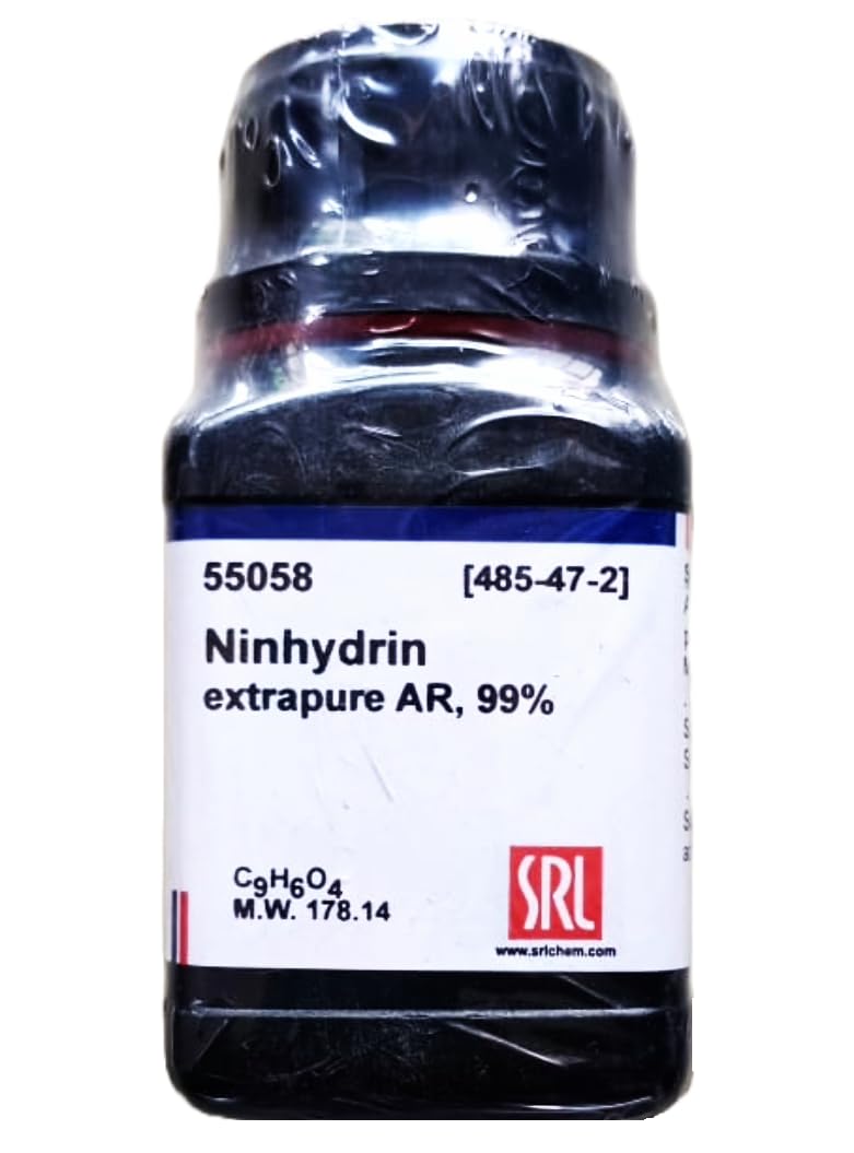 See full amazon price history chart for SRL Ninhydrin extrapure 10Gm, AR Grade, 99%, CAS NO 485-47-2, Molecular Formula : C9H6O4, Storage : Room Temperature, Shelf Life : 60 Months, for laboratory and industrial use SRL Ninhydrin extrapure 10Gm, AR Grade, 99%, CAS NO 485-47-2, Molecular Formula : C9H6O4, Storage : Room Temperature, Shelf Life : 60 Months, for laboratory and industrial use (B0C66LVYV3) Amazon Price History, Amazon Price Tracker