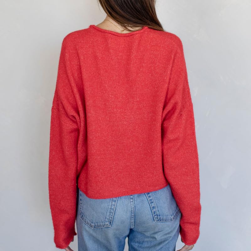 Image of Women Y2k Knitted Cardigan Long Sleeve Button Down Sweater Lightweight Casual Cardigan Loose Fall Streetwear