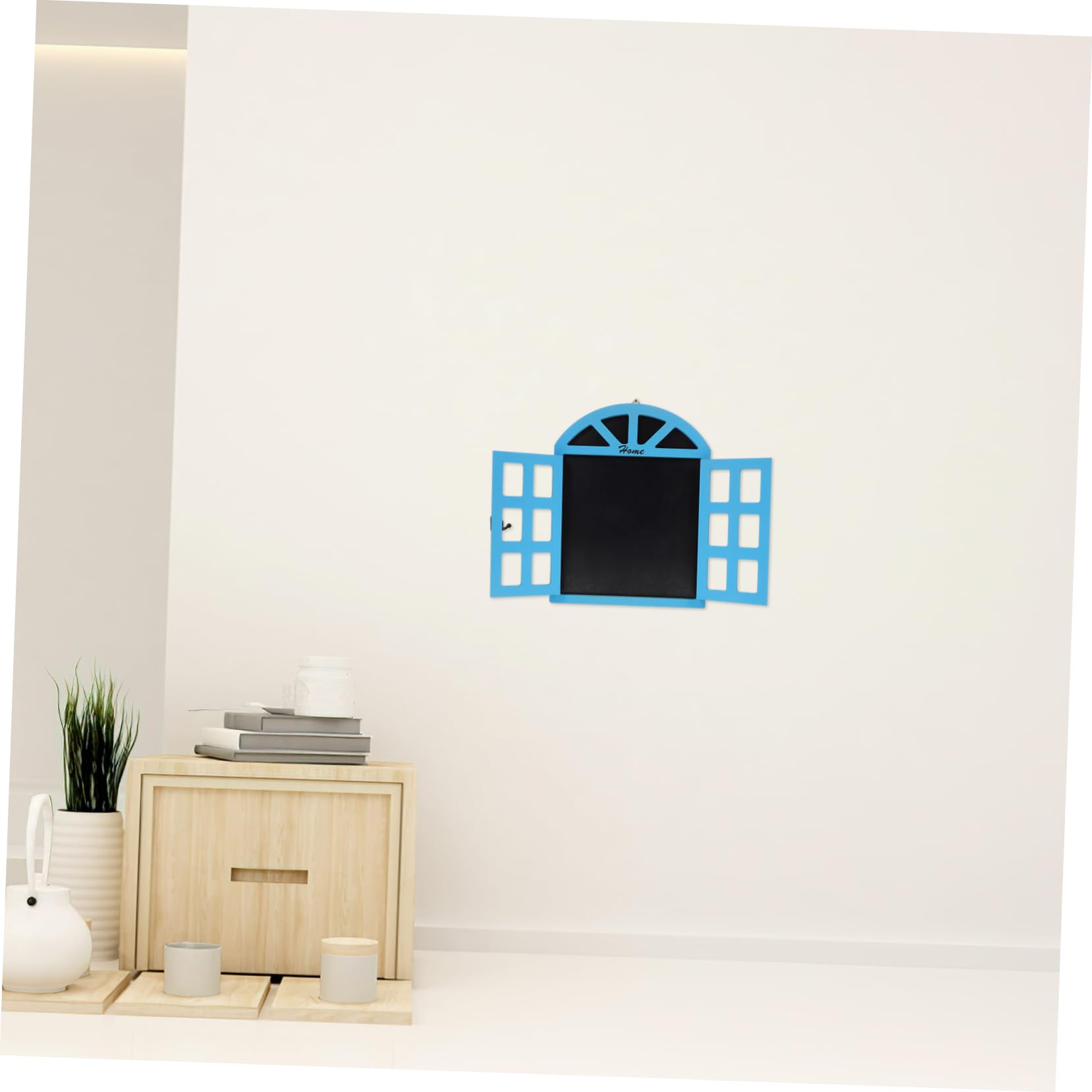 SHINEOFI Holz Kreidetafel zum Aufhängen als Fensterdeko Leicht Abwischbar Blau für Zuhause und Hochzeiten