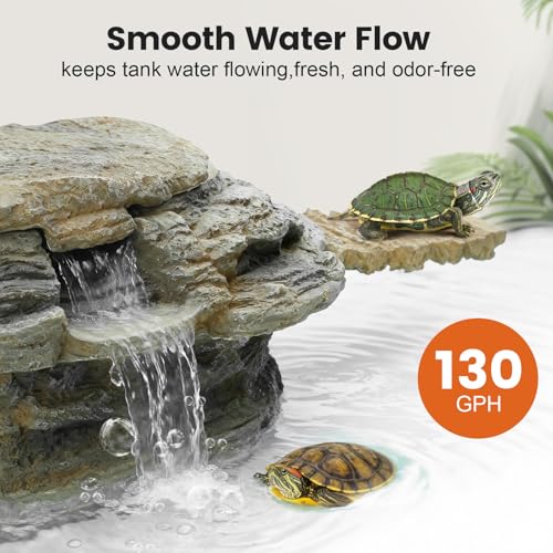 Filtre tortue 130 GPH multicouche MIXJOY pour grand volume d'eau
