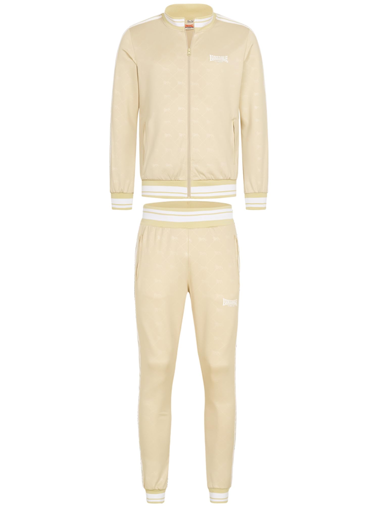 Lonsdale M?skie dres treningowy ASHWELL piaskowy/bia?y, L, piaskowy/bia?y., L