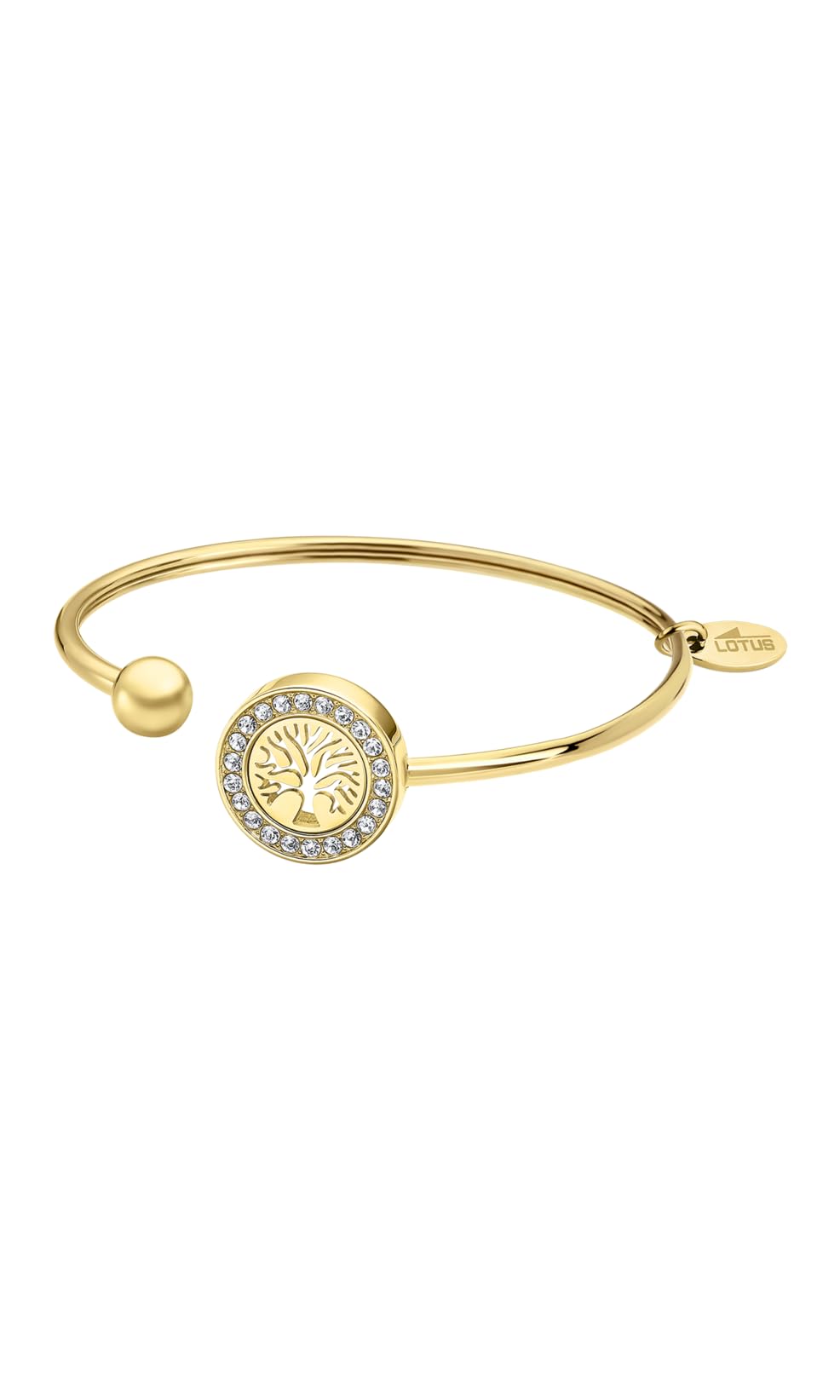LOTUS STYLE Pulsera Acero Inoxidable Mujer LS2181-2/2 Árbol de la Vida - Sofisticado Brazalete con Pulido y Acabado Refinado - Pulsera Dorada 6,1 cm - Regalo Cumpleaños, Aniversario, Ocasión Especial