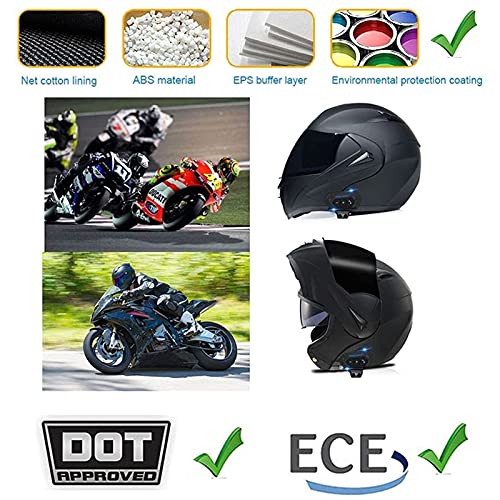 Casco Moto Modulare Integrato Bluetooth Casco Moto...