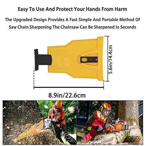CZS Chainsaw Sharpener, Chainsaw Teeth Sharpener Chain Saw Sharpener Kit Chain Saw Blade Sharpening Tool System Only for Chainsaw with Two Holes - Thumbnail 4