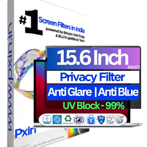 Image of Pxin 15.6 Inch (16:10) Laptop Eye Comfort Shield with Adv Privacy | Anti-Glare | No UV | Anti Blue | Laptop Privacy Filter