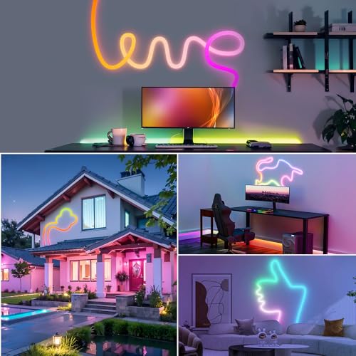 Cinta LED Neon RGB Flexible 5M con Controlador DC12V miniatura 2
