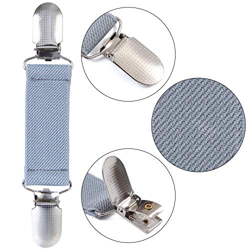 Image of Ruisita 12 Pieces Summer Fashion Dress Clips Stainless Steel Elastic Short-Sleeve Shirts Clip Garments Glove Clips