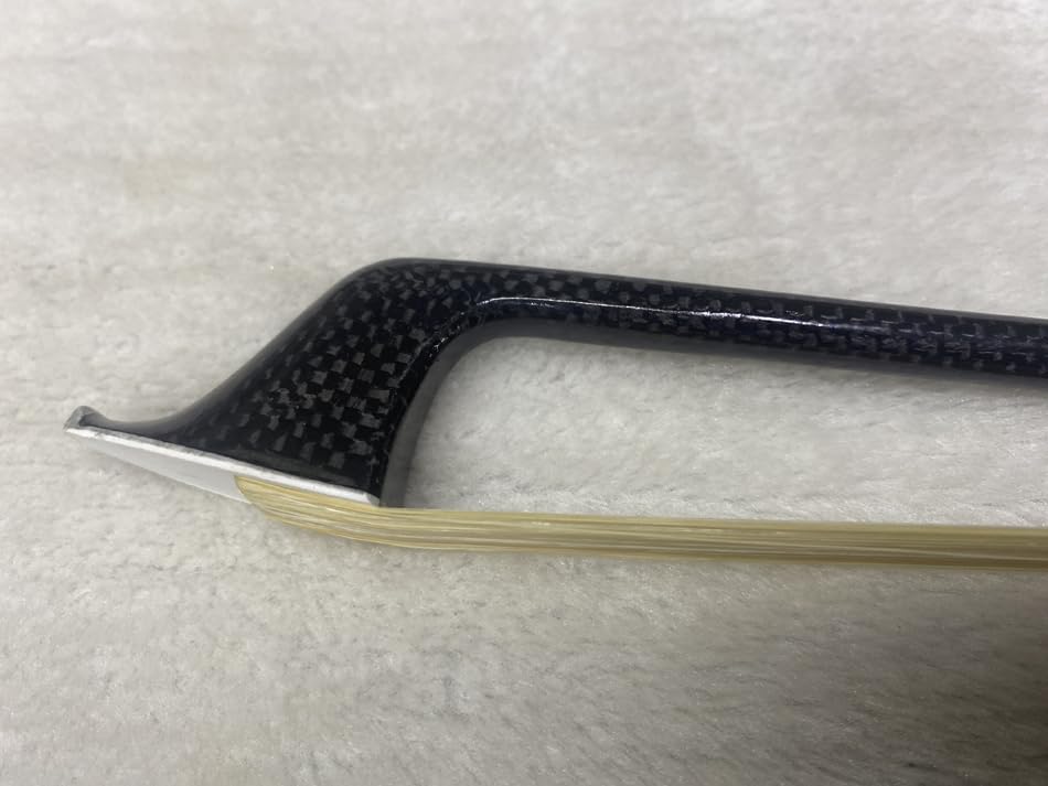 Carbon Fiber Upright Bass Bow 4/4 Size German Double Bass Bow white horse hair