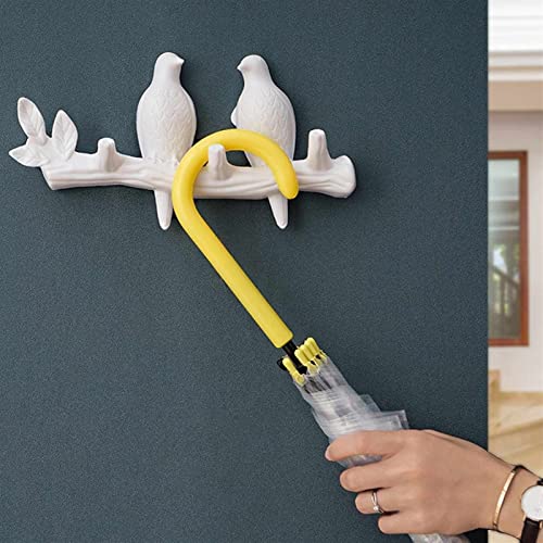 Percheros Para Colgar Abrigos Creative Wall Coat Rack Resin Bird Decorative Wall Hook Suitable for Bedroom Kitchen Entrance Coat Rack Perchero Para Colgar Bolsas(C) - Image 6