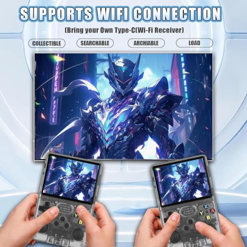 Image of Handheld Game Console HN-R36S , 15k+ Gamees 3.5-inch IPS Display, 64GB Storage, 1 Ram Chip (1GB) 8+ Hour Battery Life with Protective Cover (Black-with-case)