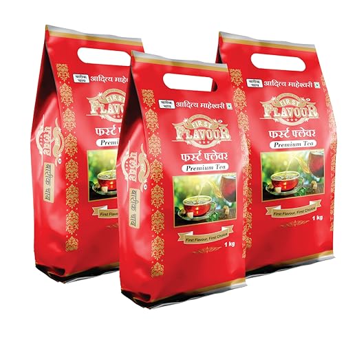Image of First Flavour Premium CTC Dust Tea - 1Kg (Pack Of 3) | Strong Kadak Chai | Fresh Assam Tea | Rich Aroma & Taste | Strong blend | Refreshing | All Natural Ingredients | No preservatives