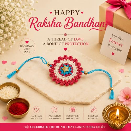 Image of El Regalo Kids Rakhi- Crochet handmade Rakhis for Little Brother /Niece /Nephew | Soft, Knitted Crochet Rakhis with Cartoon Characters- for Kids /Babies /Toddlers
