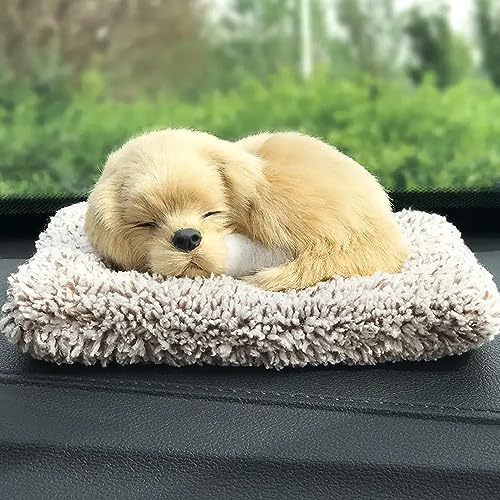Image of ascension Sleeping Cute Dog for Car Dashboard and Home Decor with Activated Carbon for Decoration Toy Decorative Showpiece Car Accessories Interior Dashboard Decoration Good Gifts (Design 7)