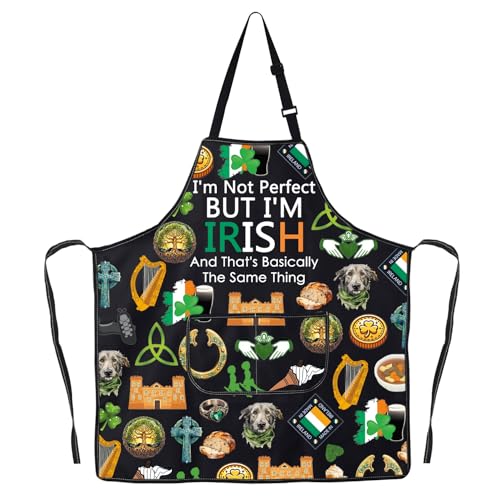 MYSOMY Irish Kitchen Gifts Apron Ireland Chef Irish Blessing