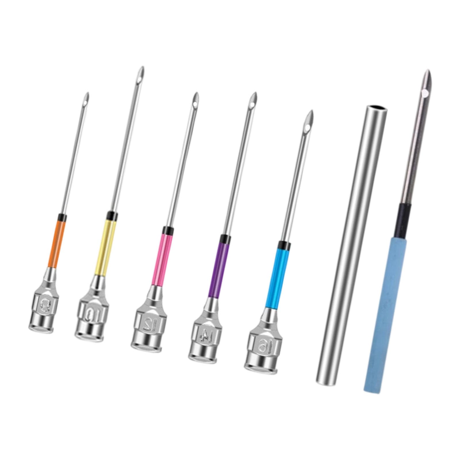 Embroidery Needle Systems with Comfortable Grip for Stitching and Punching Hook Projects Meet Thread Probes Set