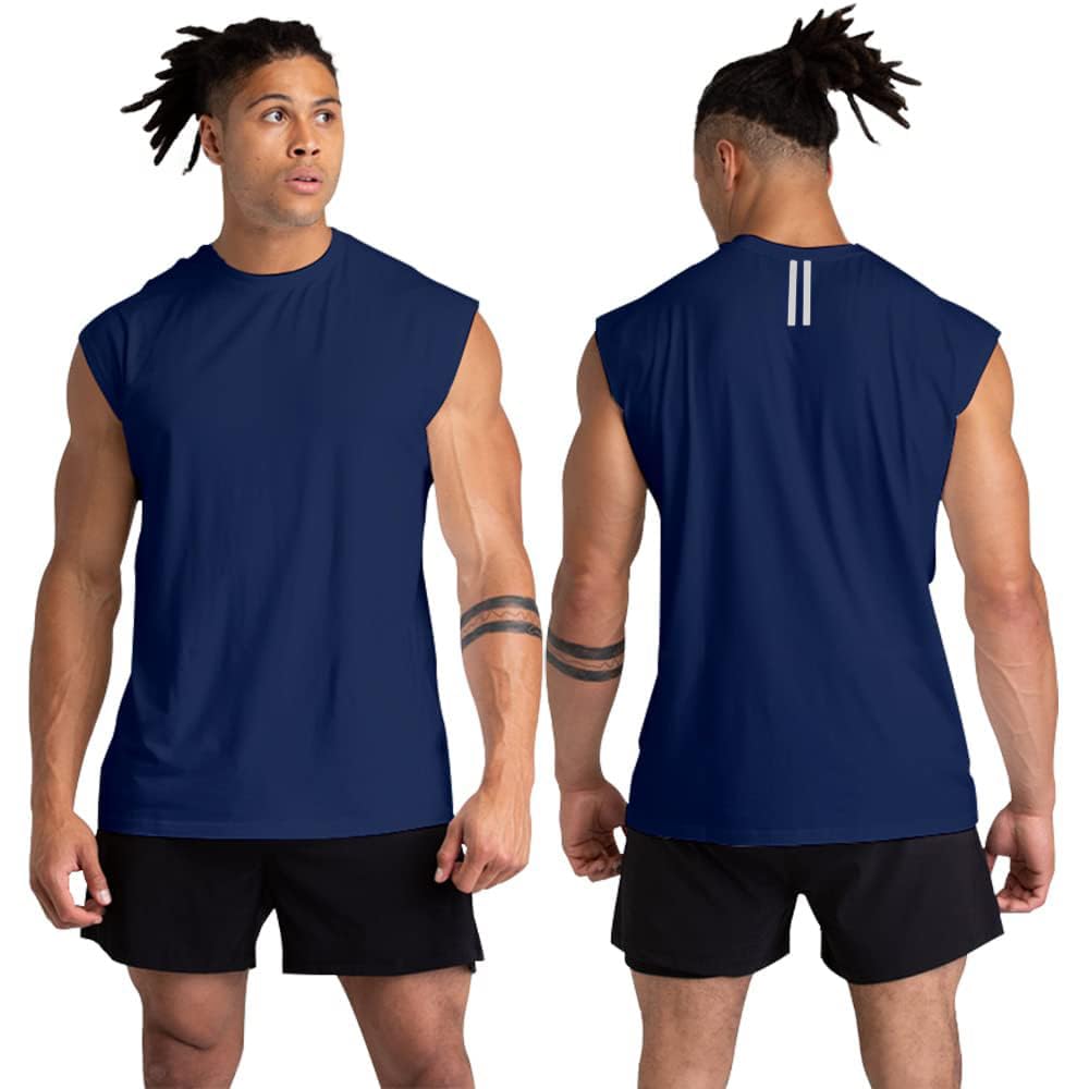 Herren Baumwoll-Tanktops, ärmellose Muskelshirts für Fitness & Training.