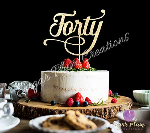 Sugar Plum CreationsForty Cake Topper