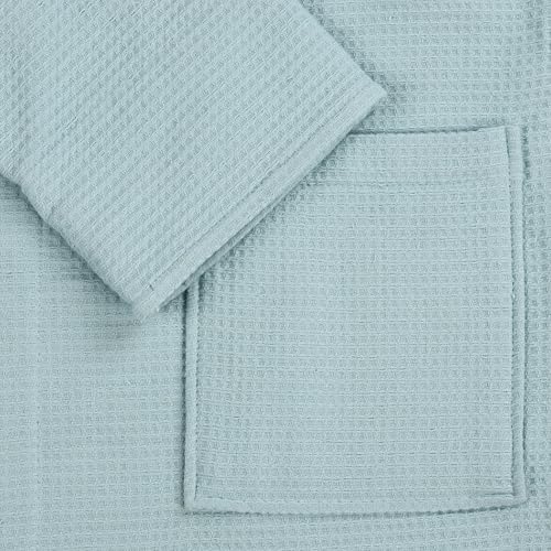 Image of Superior Waffle Weave Cotton Unisex Bathrobe with Belt, Soft and Absorbent Robe for Men and Women Bath Essentials Robes
