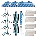 BSDY YQWRFEWYT Accesorio para Cecotec Conga 1490 Cecotec Conga 1590 Robot Aspirador Repuestos Paquete de 1 Cepillo Principal, 8 filtros Hepa, 8 cepillos Laterales, 3 Trapos de fregona