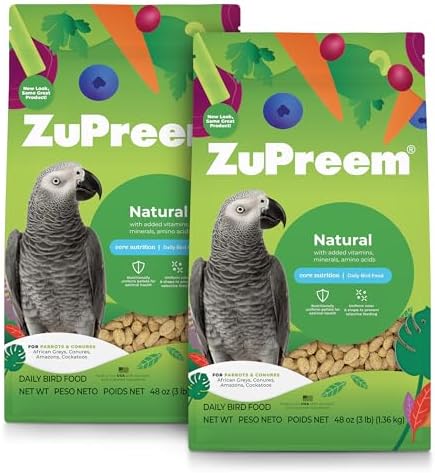 best pellets for dusky headed conures that will surprise your bird 6 ZuPreem Natural Bird Food Pellets for Parrots & Conures, 3 lb (Pack of 2) - Daily Nutrition, Made in USA for Caiques, African Greys, Senegals, Amazons, Eclectus