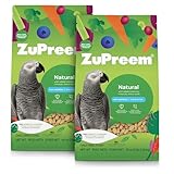 ZuPreem Natural Bird Food Pellets for Parrots & Conures, 3 lb (Pack of 2) - Daily Nutrition, Made in USA for Caiques, African Greys, Senegals, Amazons, Eclectus
