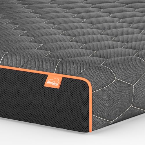 wowttrelax Colchón doble pequeño, 20 cm, transpirable, para un sueño fresco y alivio de presión, colchón de espuma de 120 cm, certificado OEKO-TEX y CertiPUR-US (gris oscuro, doble pequeño de 120 x