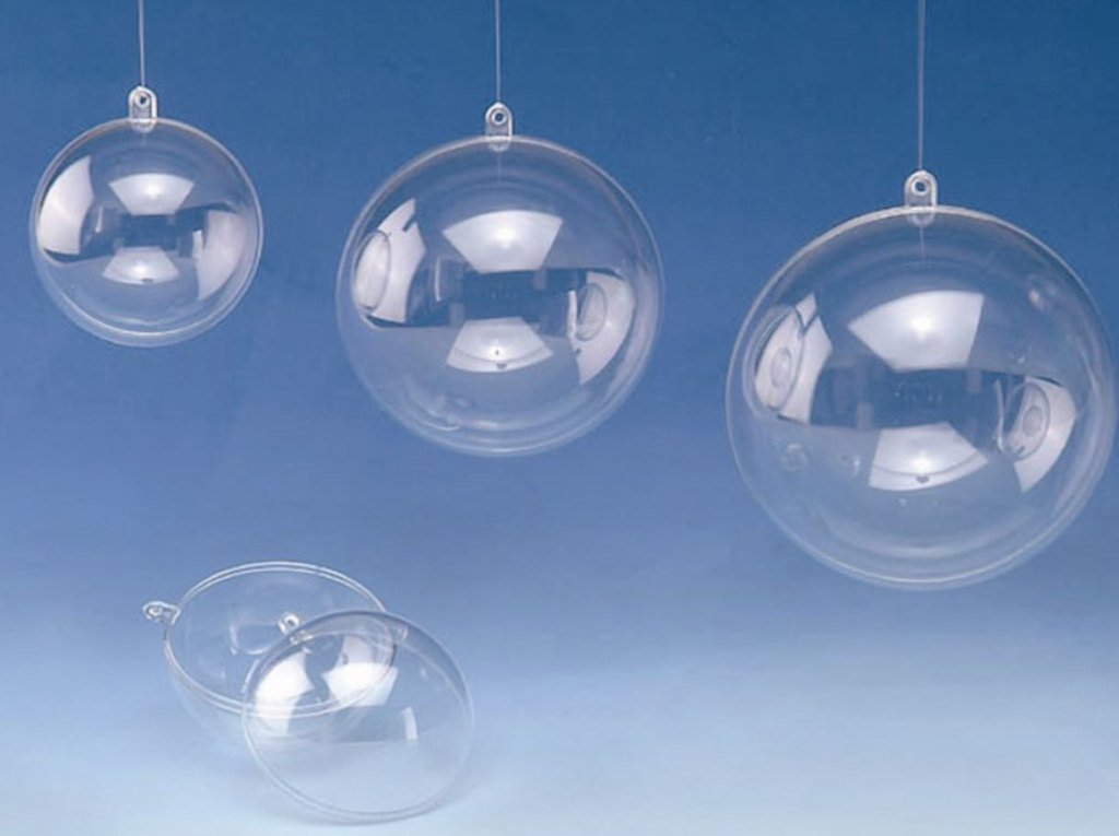 GLOREX Clear Plastic Ball 5 x 5 x 5 cm