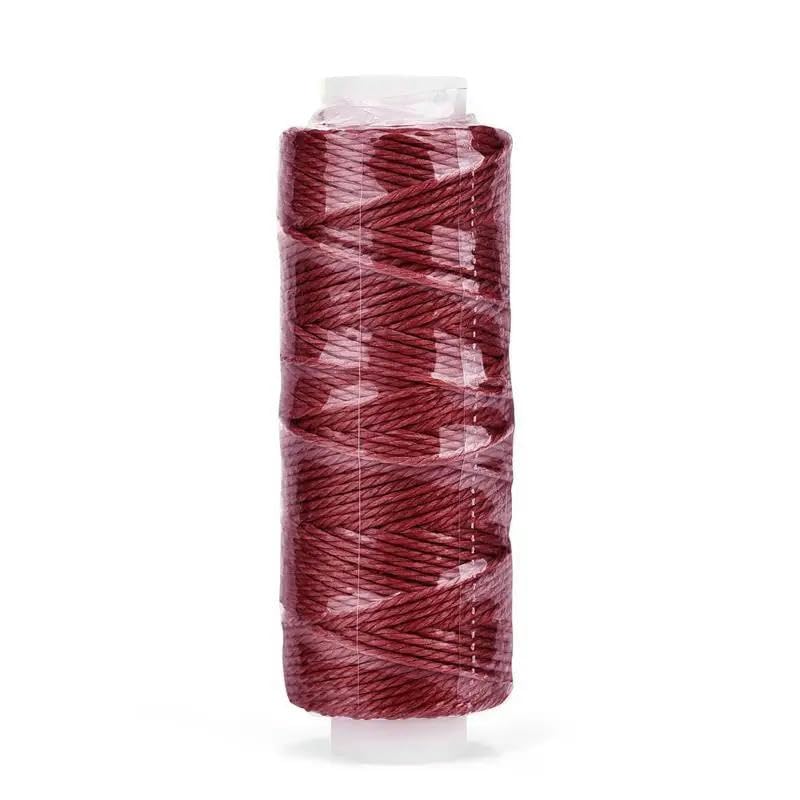 FCOVIRLEN Hilo de Coser，Hilo de poliéster Hilo de Coser, cordón de Hilo Encerado de Cuero de 0,65 mm(29)