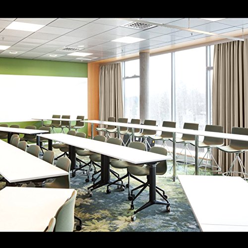 Chadmade Pinch Pleated Curtain Solid Thermal Insulated Blackout Extra Wide Patio Door Panel For Traverse Rod And Track, Beige 120W X 96L Inch (1 Panel) #TOP7