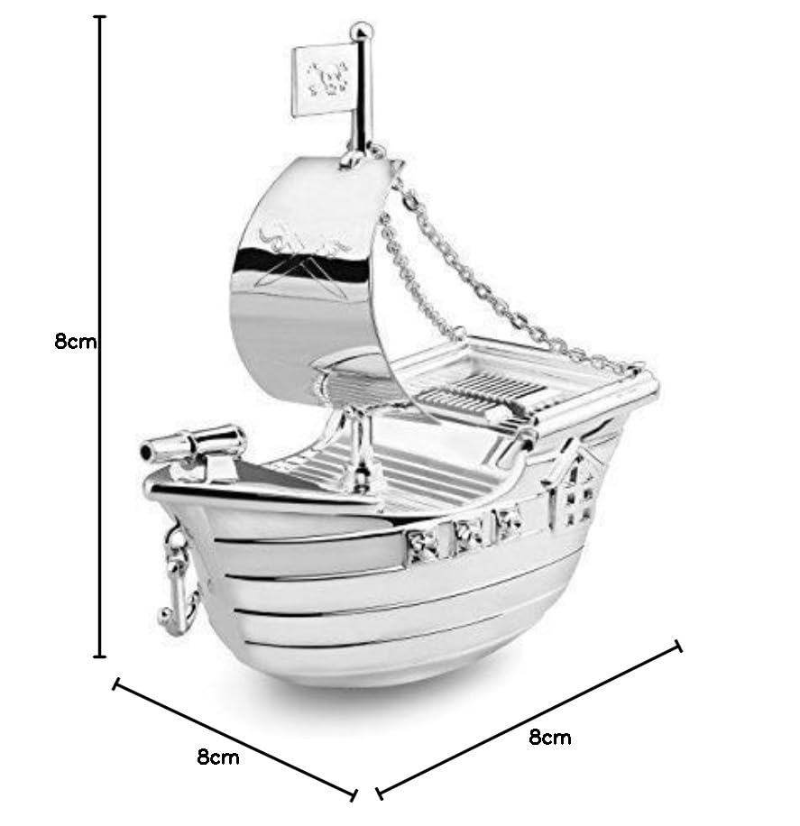 Design Mouse skarbonka posrebrzana odporna na matowienie skarbonka dla dzieci na prezenty na chrzciny prezent mini - gravur do 15 dni - piratenschiff