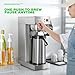 NUPANT Auto-Filling Commercial Airpot Coffee Brewer 2.2L/74oz Dirp Coffee Maker Machine with 24 Hours Hot Thermal Carafe Stainless Steel Pour Over Coffee Dispenser 120V/1450W for Restaurant Office