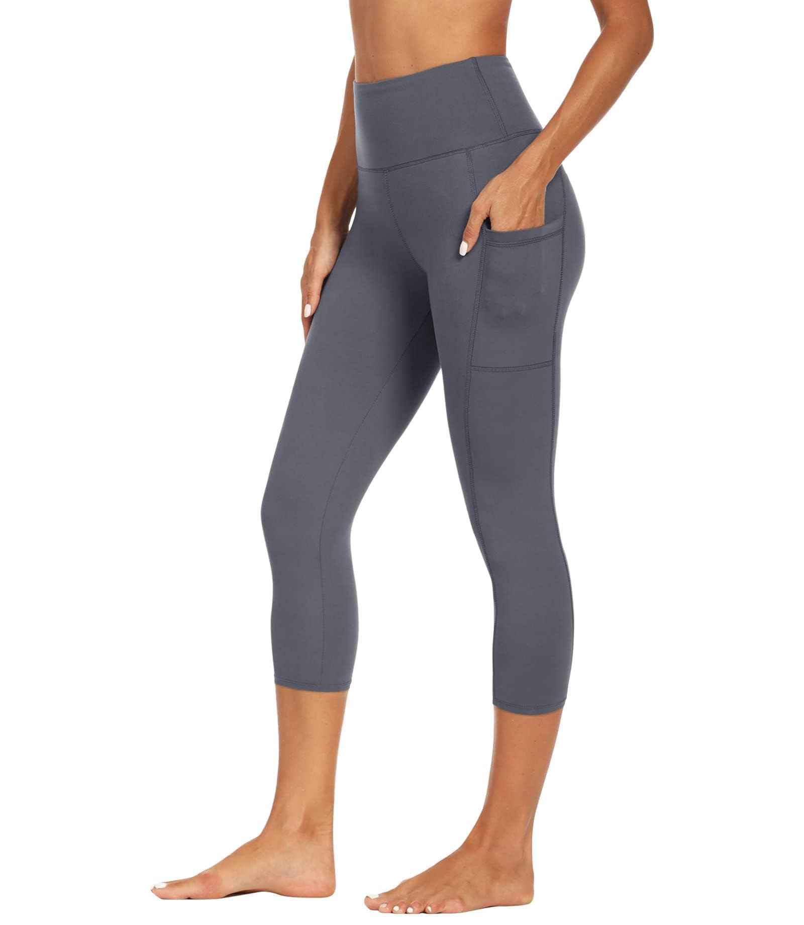 GAYHAY High Waisted Capri Leggings for Women - Soft Slim Yoga Pants for Running Cycling Workout