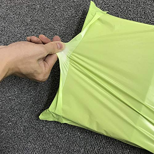 Buste Spedizione 50pcs Green Courier Bag Express Busta Busta di stoccaggio Borse Mail Bag Spedizione Mailing Sacchetti autoadesivi Guarnizione in plastica Packaging Sacchetto Buste Spedizione Plastica
