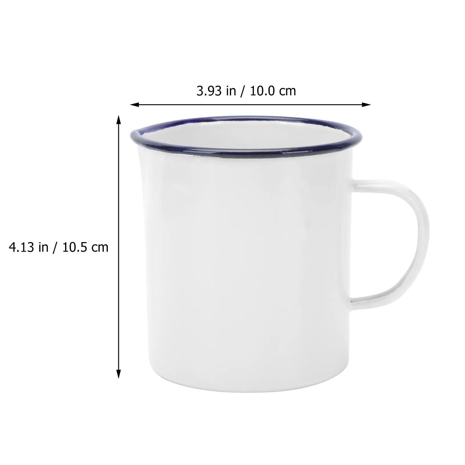 1 Stück Emaille-Becher Mit Messbecher | 500 ml starker, umweltfreundlicher Getränkebecher for Zuhause, Bar, Café