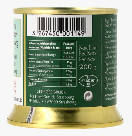 Foie Gras de Ganso Entero Natural GEORGES BRUCK Lata 200 g miniatura 2